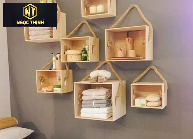 KỆ TREO TƯỜNG NHIỀU Ô SPA / NAILS GIÁ RẺ NGỌC THỊNH - KTT08